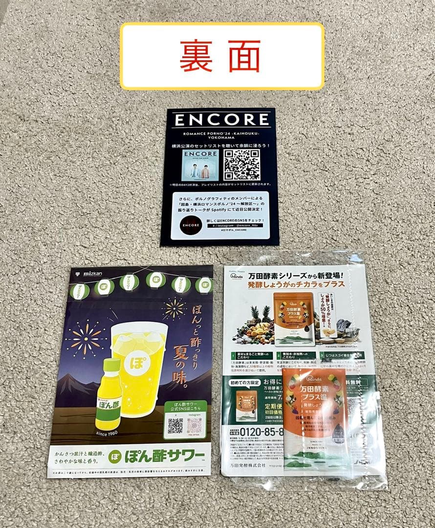 ポルノグラフィティ A3クリアポスター 全書 楽曲ロゴ絵柄 会場限定