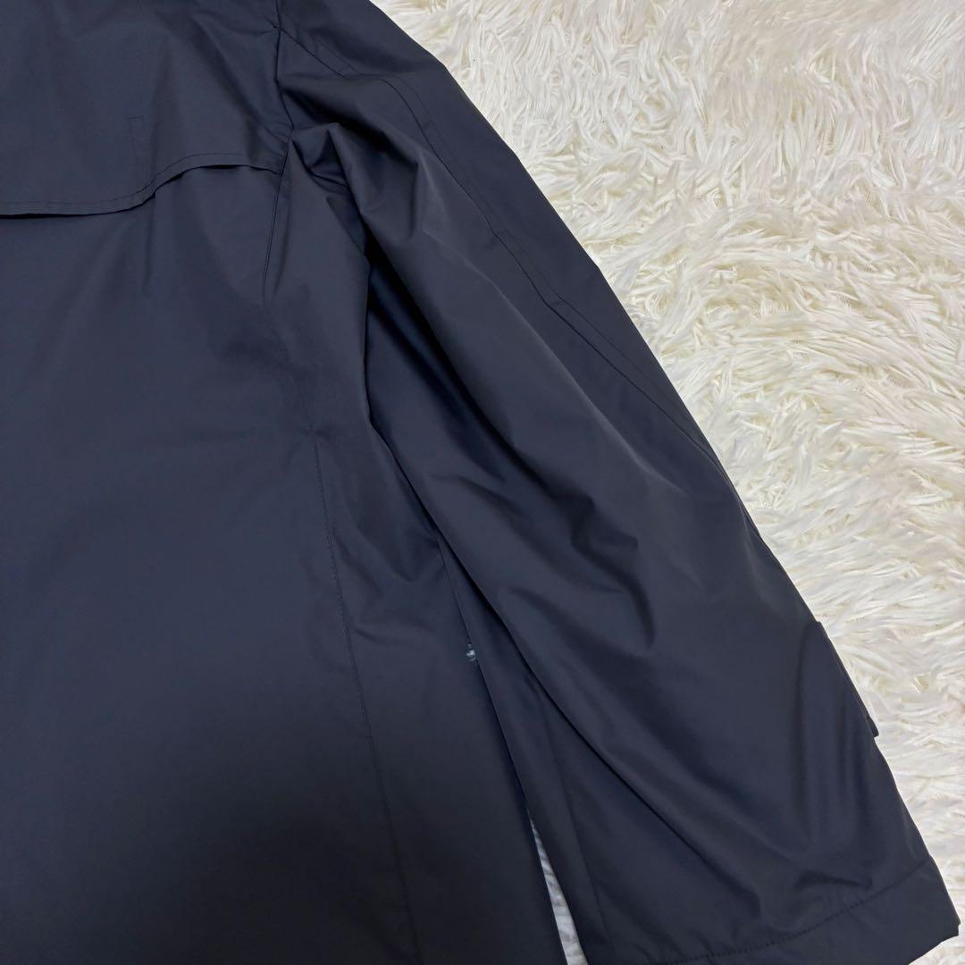 Aquascutum　アクアスキュータム　コート　ライナーなし　ネイビー　フード