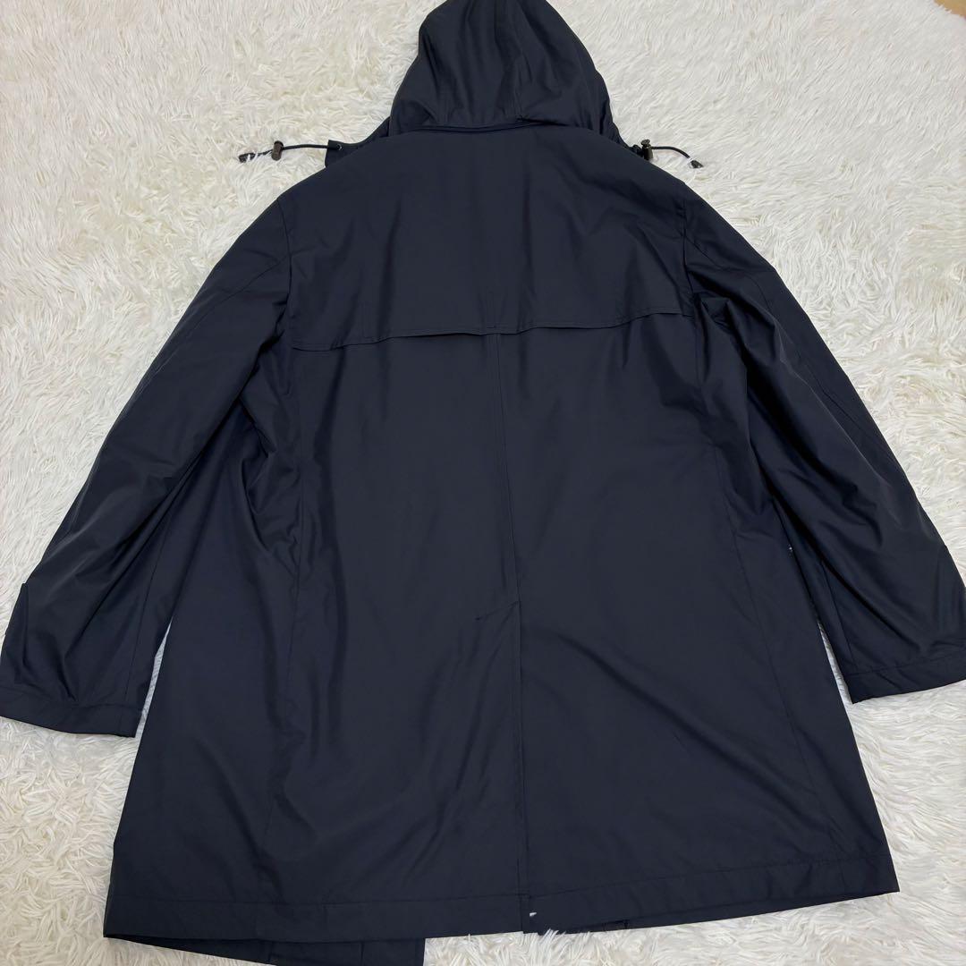 Aquascutum　アクアスキュータム　コート　ライナーなし　ネイビー　フード
