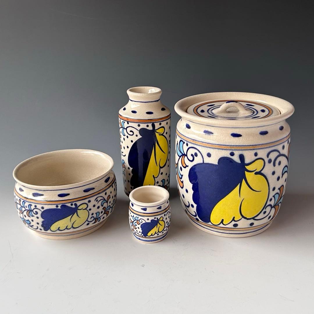 茶道具　紅毛　オランダ　皆具　横田鳳山　共箱　水指　尺立　建水　蓋置　京焼　稽古