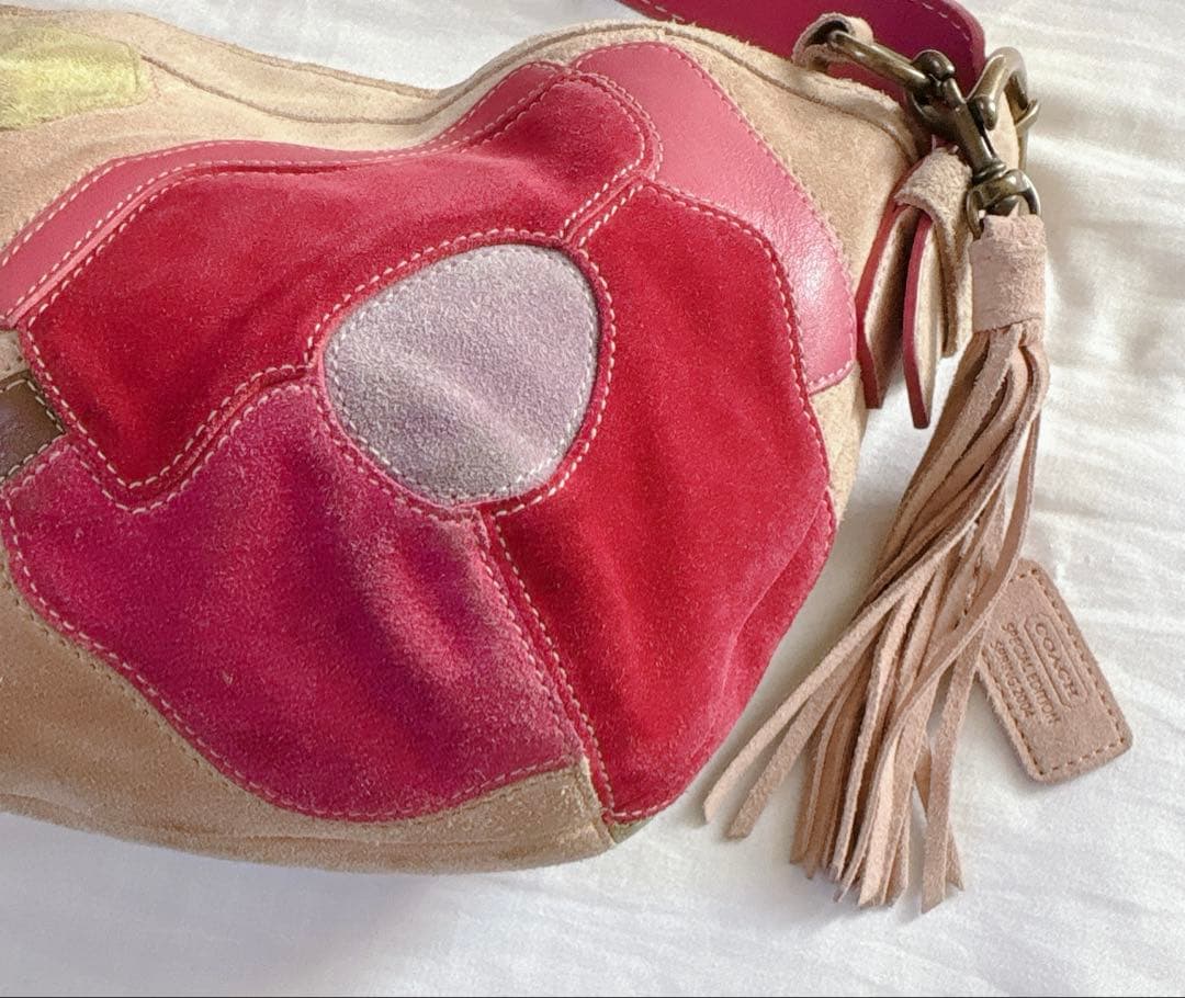 バッグ Vintage COACH Flower Patch Work Mini Bag