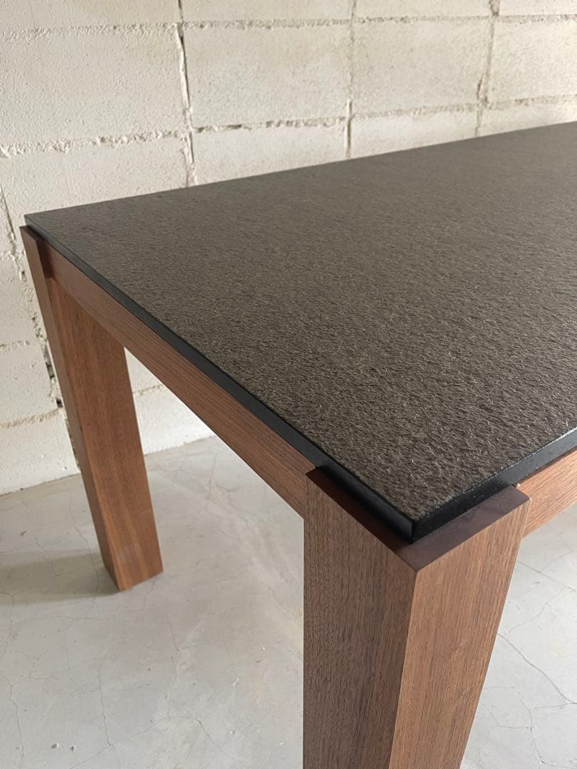 美品　御影石 × ウォールナット　ダイニングテーブル　ソングドリーム　160