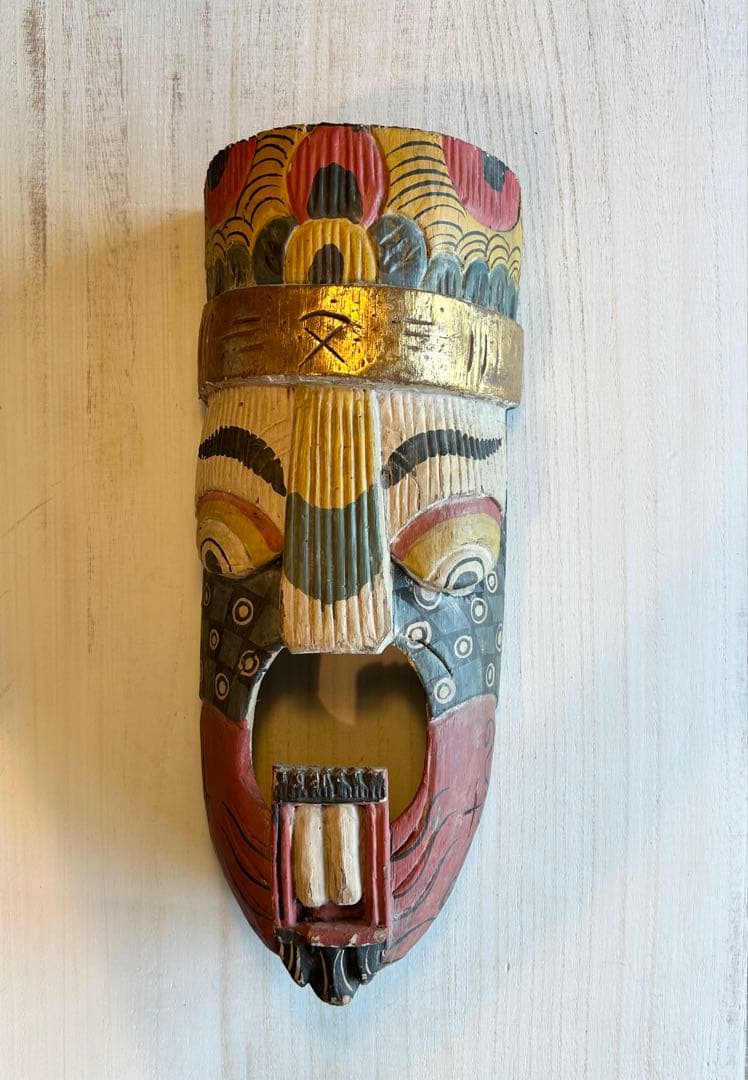 ヴィンテージマスク お面 インドネシア 木彫り