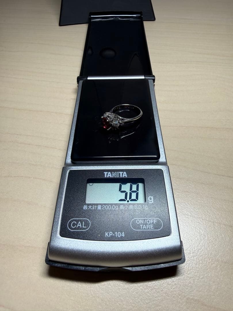 ルビー 1.76ct ダイヤモンド デザインリング 5.8g