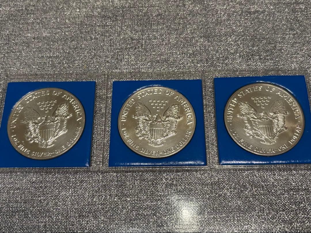 【銀貨3枚セット】アメリカン・イーグル1oz銀貨 /1990年発行