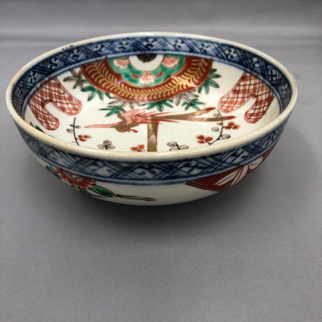 古伊万里 染錦 三つ鉢 松竹梅、鳳凰