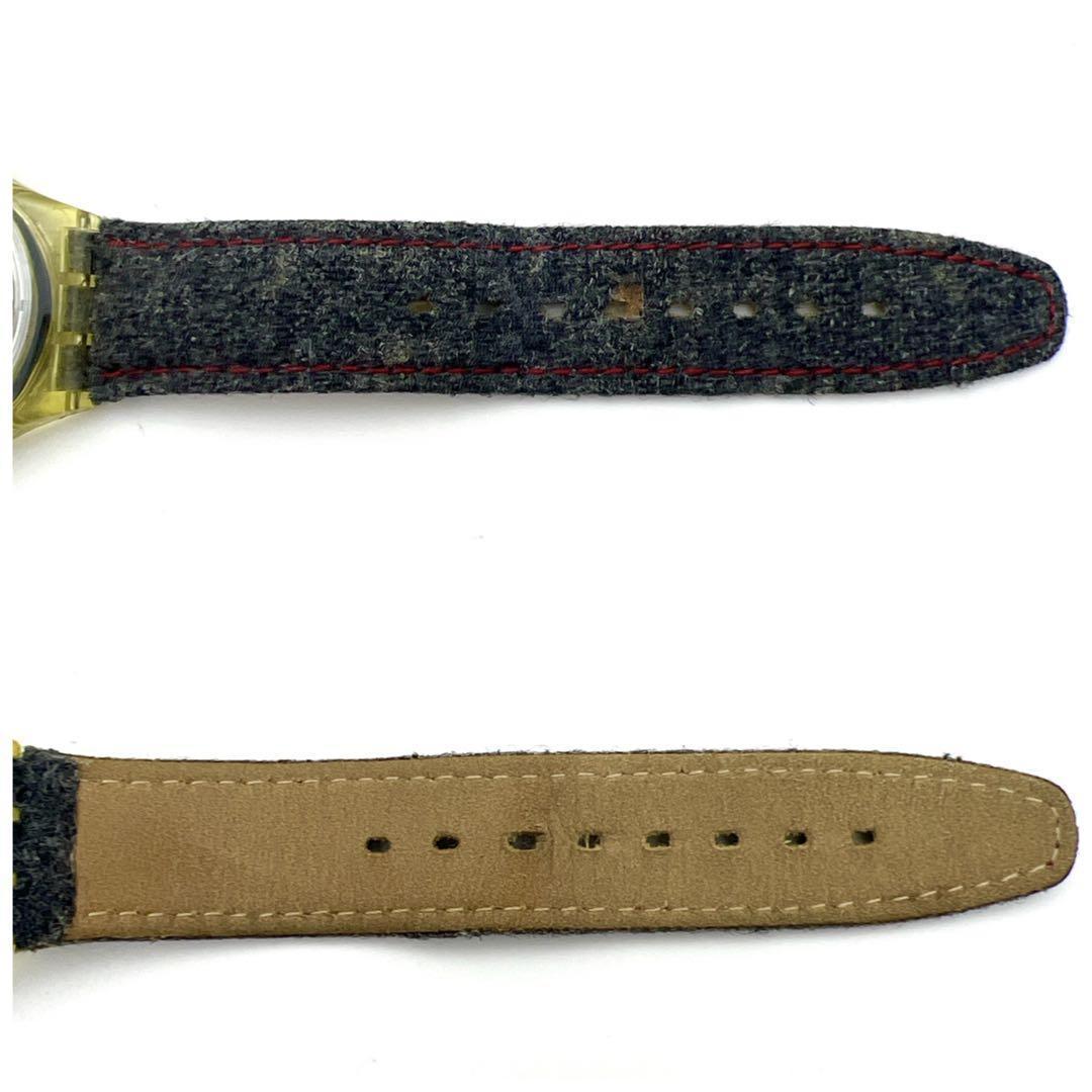 【希少】スウォッチ 自動巻き 23石 裏スケルトン 赤文字盤 腕時計 デイト