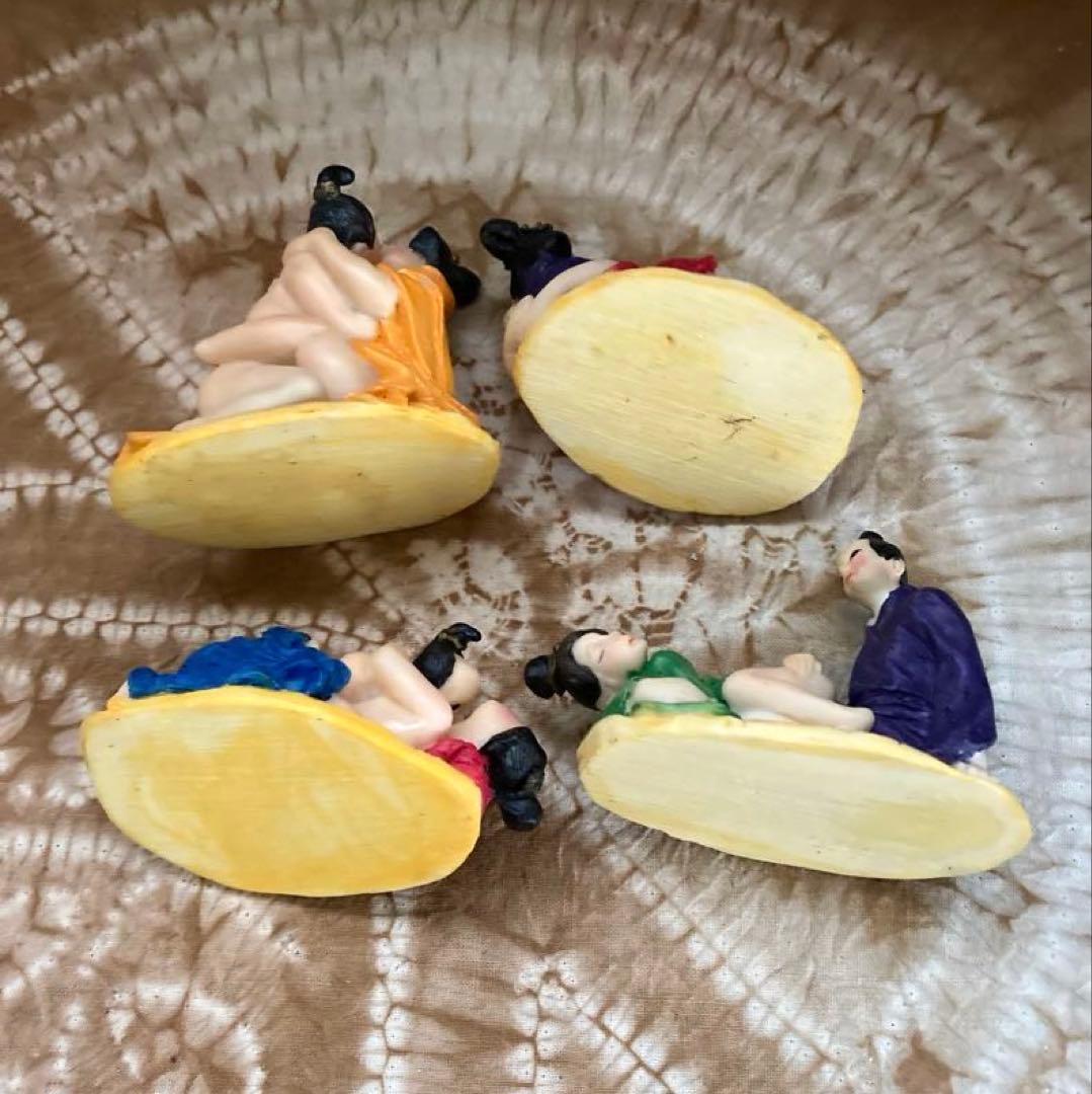 値下げ 春画陶器人形 置物 骨董品 4体セット