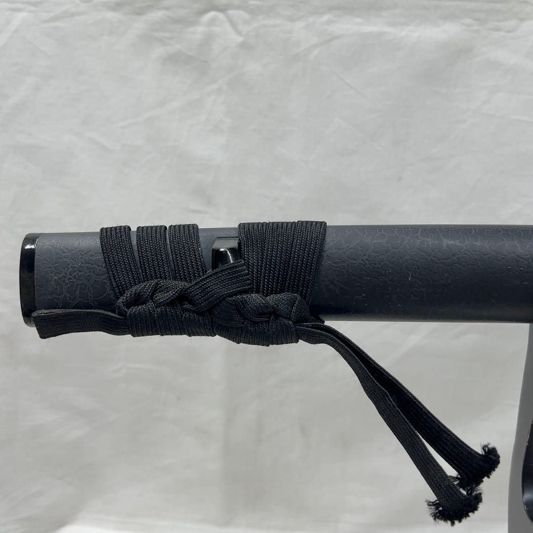 【模造刀】太刀 鉄鍔 鷹 松 縁起 図 全長99.0センチ 日本刀 刀剣 黒鞘