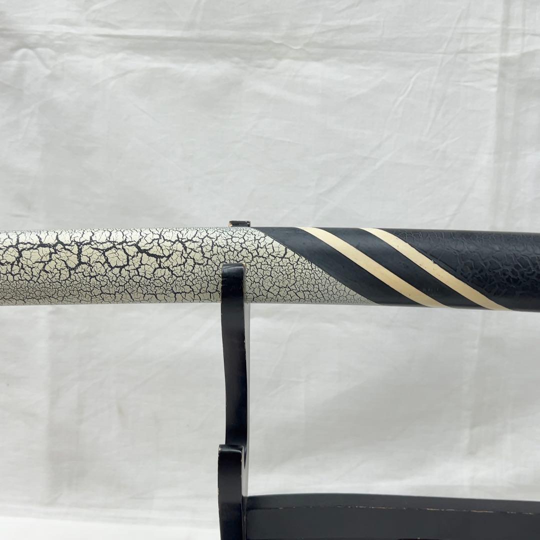 【模造刀】太刀 鉄鍔 鷹 松 縁起 図 全長99.0センチ 日本刀 刀剣 黒鞘