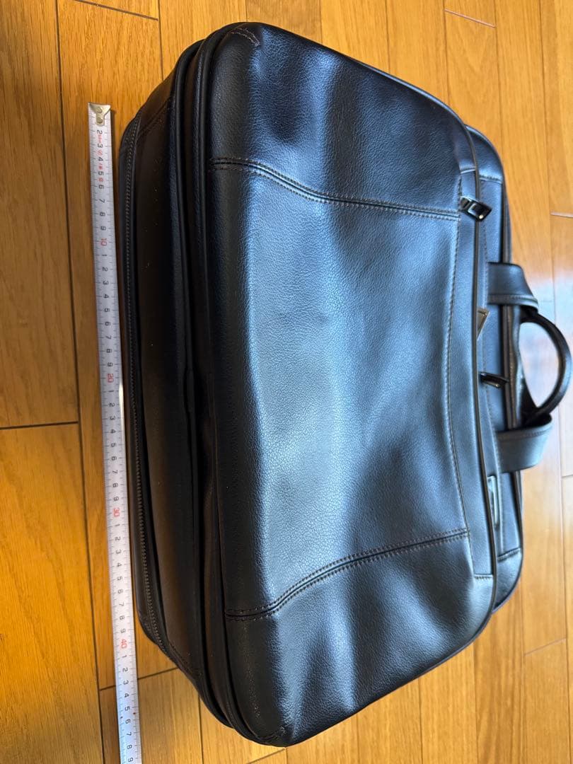 【Ari】サムソナイト　ブラックレザービジネスバッグ