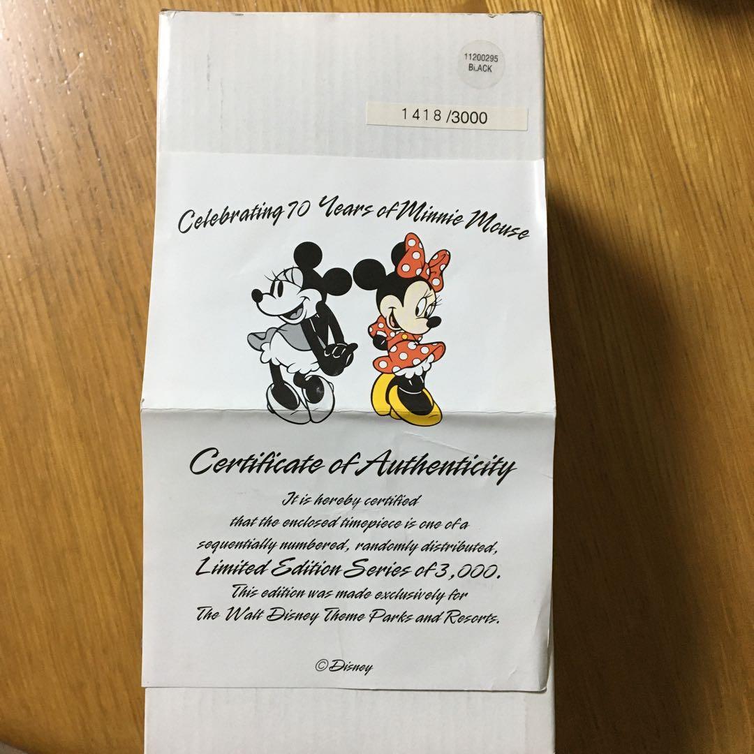 ミニーマウス　70年記念　フィギュア&時計