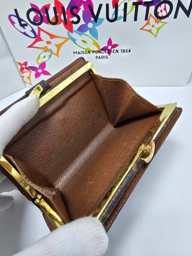 ルイヴィトン】 モノグラム ポルトフォイユ ヴィエノワ がま口財布 箱