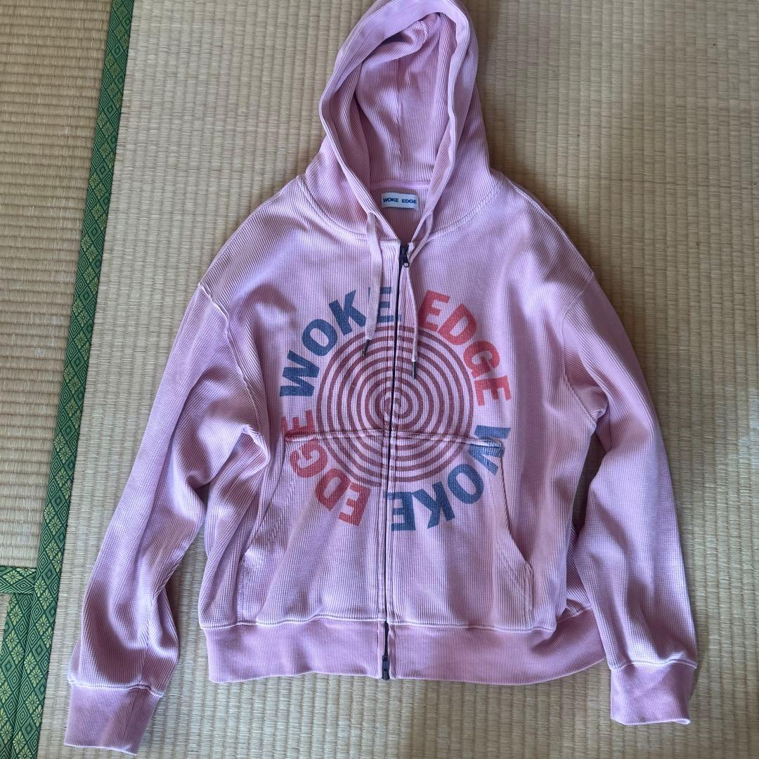WOKE EDGE ピンク パーカー