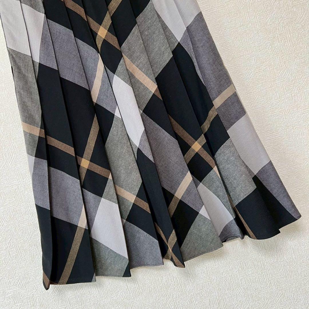 MARGARET HOWELL 22SS ラージチェックプリーツスカート Ⅱ