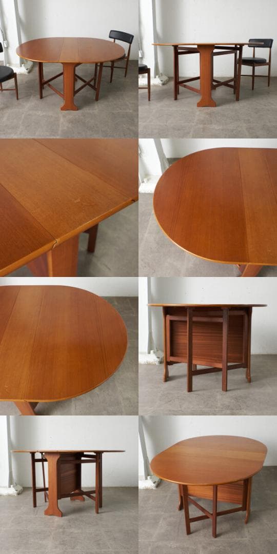 86352★イギリス ヴィンテージ ゲートレッグテーブル ダイニングテーブル