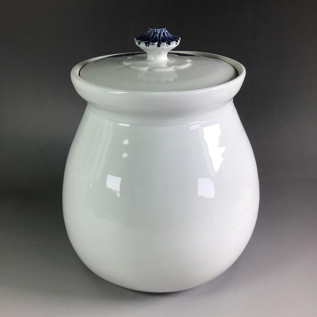 R505 水指 『篠田義一造』『染付松絵』 共箱 茶道具