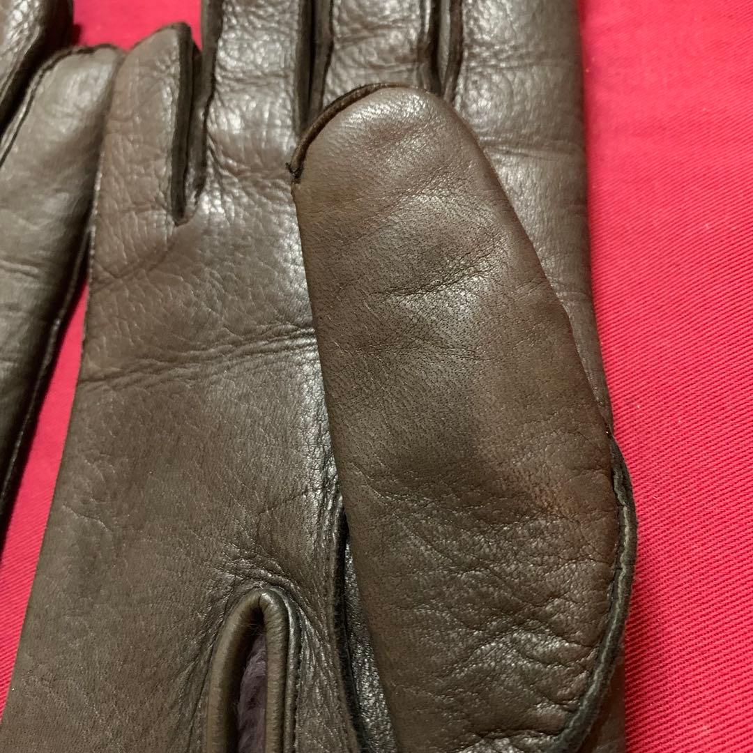 DENTS ダークブラウン レザー手袋 レア さぁ様専用DENTS レザー