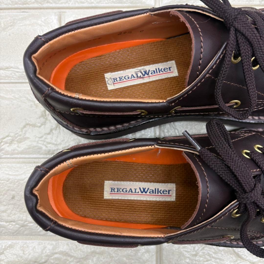 【未使用級】リーガルウォーカー 3アイレットモカ 604 24.5 訳あり 濃茶