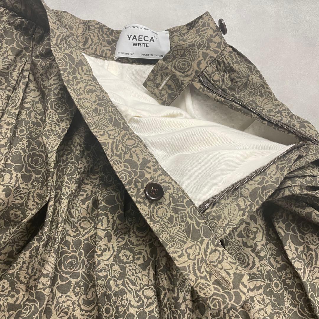 美品　YAECA ヤエカ　タックキュロット　リバティ　monogatsby柄　M