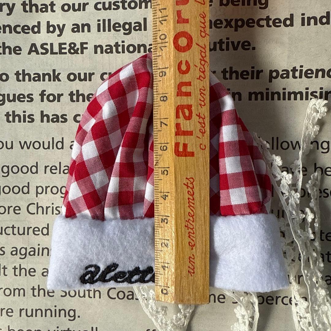 aletta angelique CAFEエプロン&CAFE コック帽 Red カフェエプロン コーデ