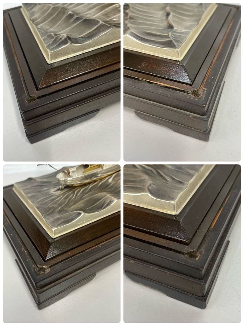 銀製　シルバー　SILVER 銀船　ヨット　置物　オブジェ　工芸品