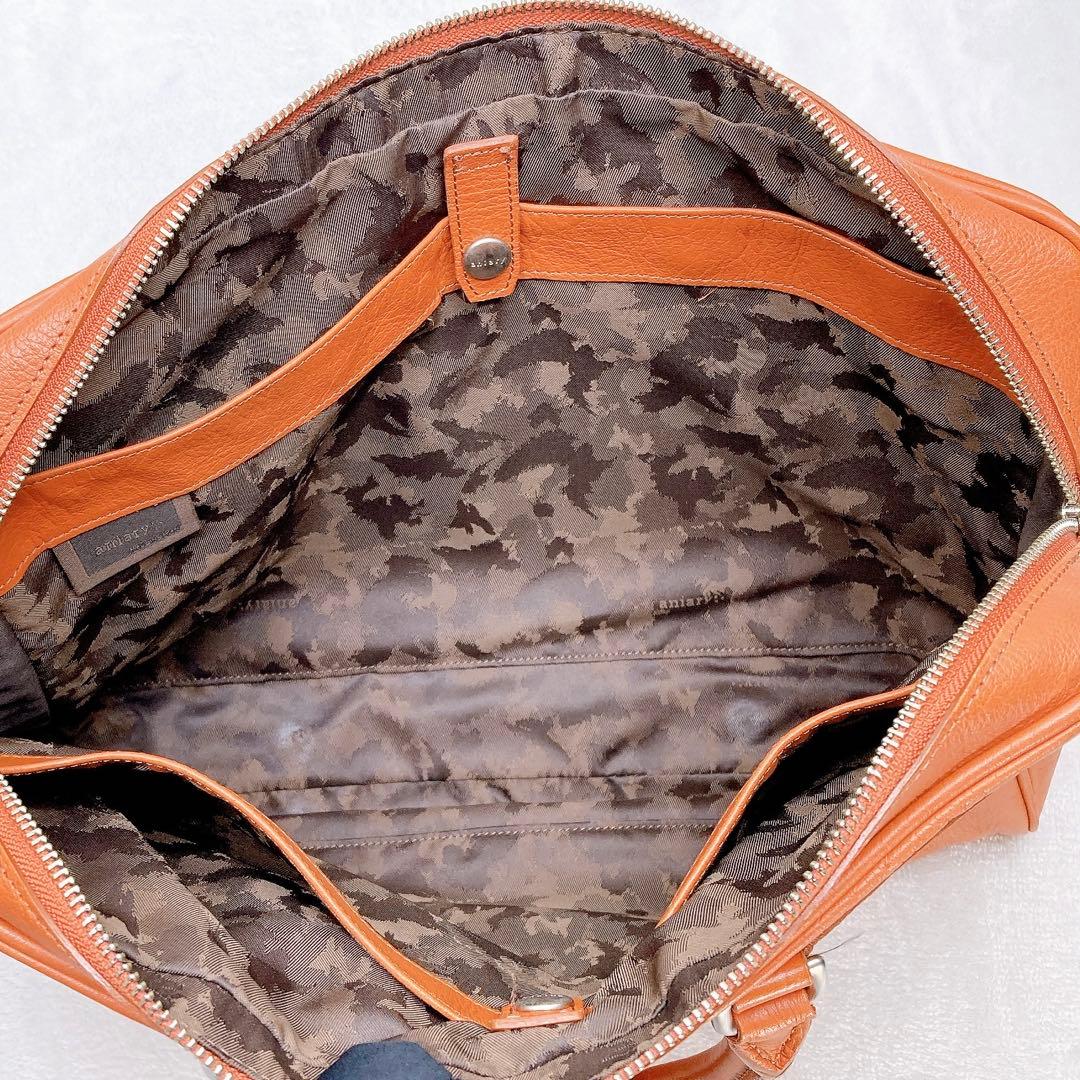 ✨美品✨アニアリ ブリーフケース ハンドバッグ ビジネス 編み込み レザー 金具