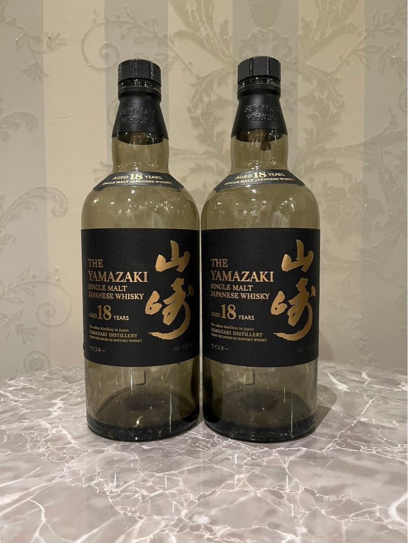 空瓶山崎 18年 シングルモルトウイスキー 700ml蓋無し