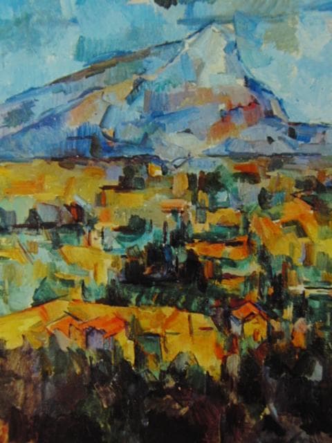 ポール・セザンヌ、【サント・ヴィクトワール山】、希少な画集画より、