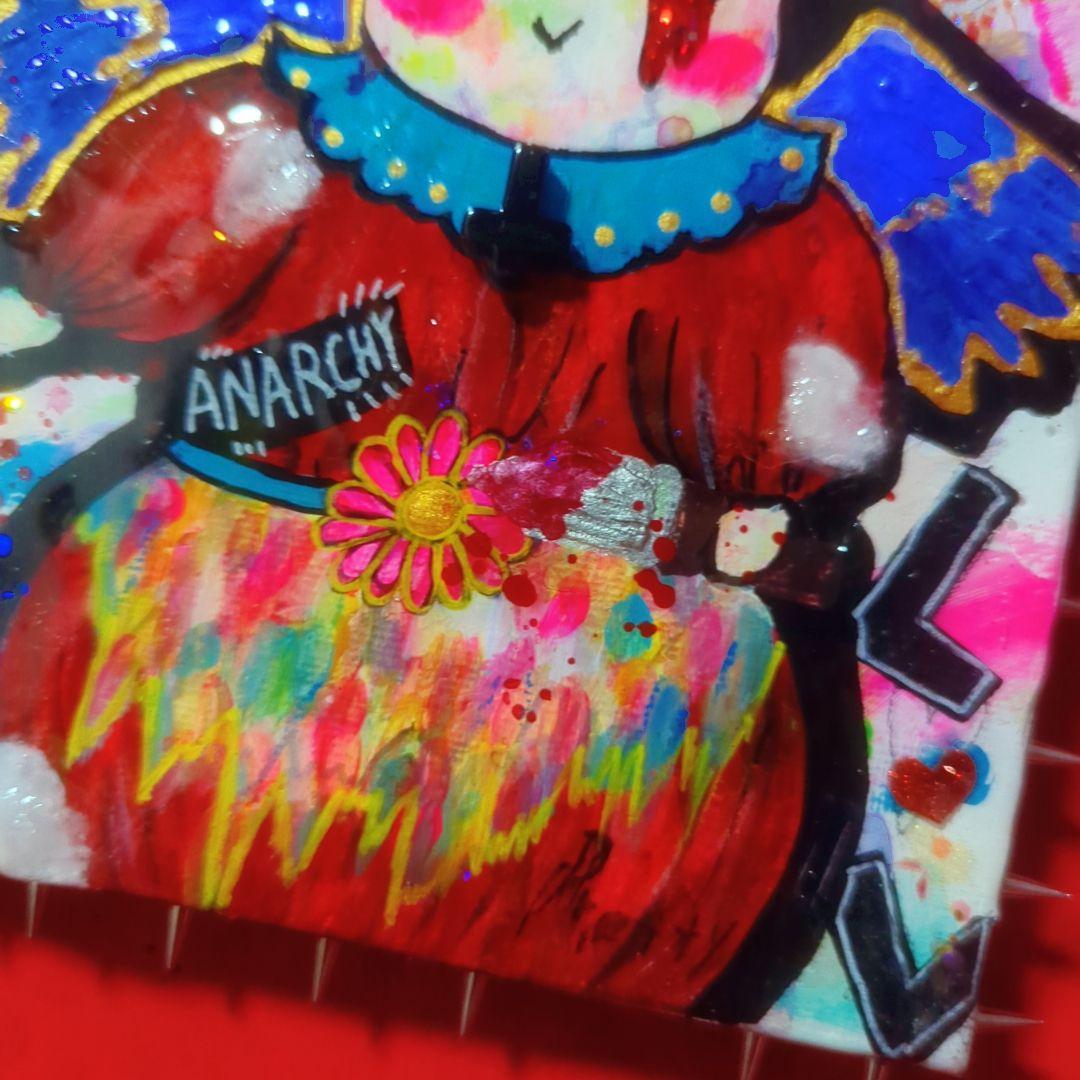 【一点物イラストアート】Killer Bunny【F0号】現代アート