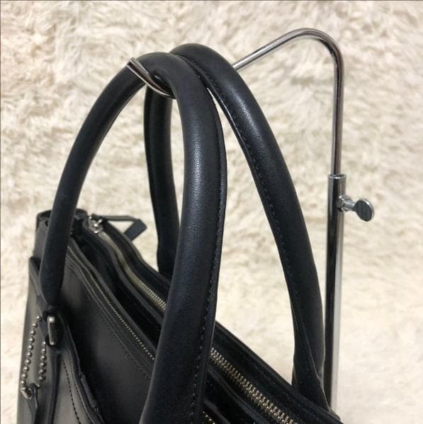 COACH コーチ F70916／2WAY オールレザーブリーフトートバッグ／黒