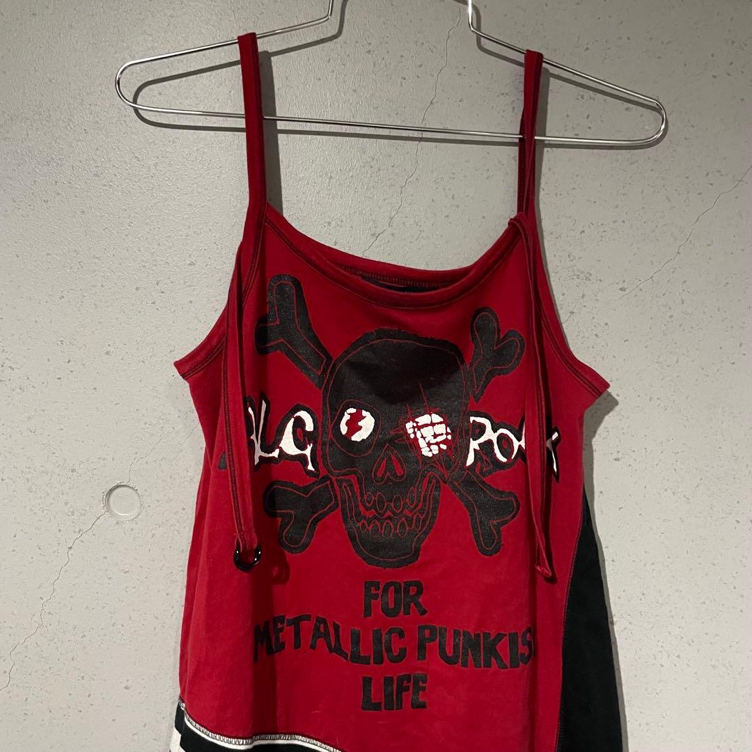 ALGONQUINS アルゴンキン　パンク　punk スカル　タンクトップ 赤黒