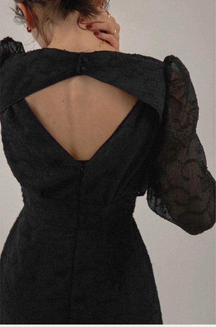 back open sheer dress knuth marfドレスワンピース