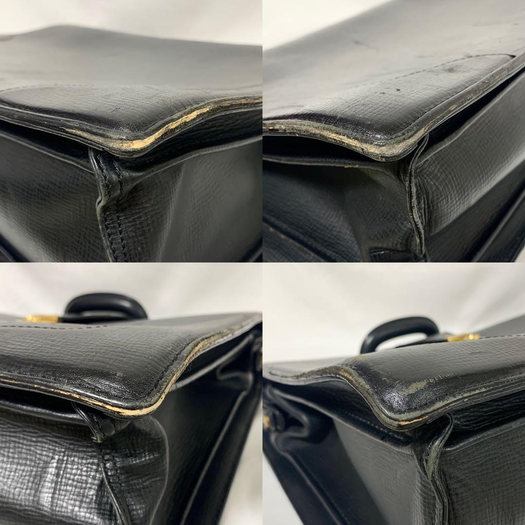 良品✨ バーバリーズ ロンドン　オールレザー　ダレスバッグ　ビジネス　ブラック