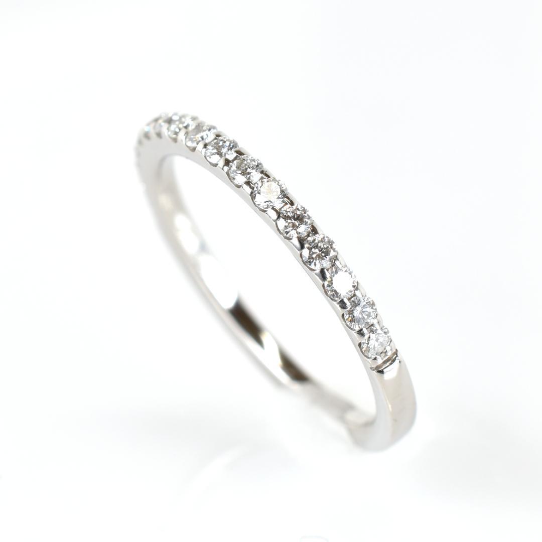 【新品仕上げ済】4℃ プラチナハーフエタニティ0.23カラットダイヤモンドリング