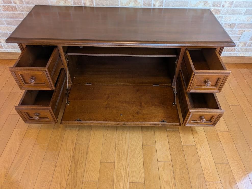 サイドボード テレビ台 キャビネット イタリア製 象嵌 アンティーク家具