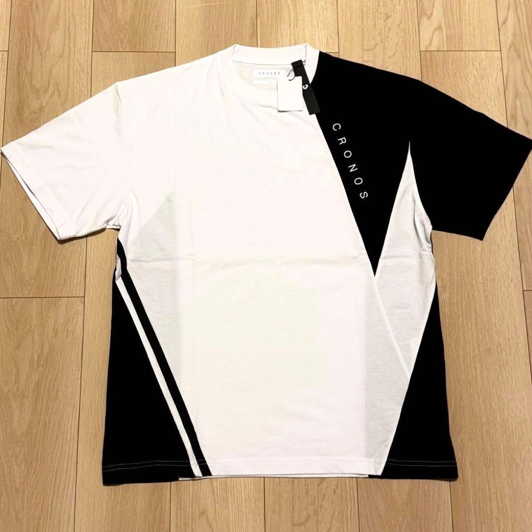 新品 CRONOS クロノス 半袖 Tシャツ 黒 白 L