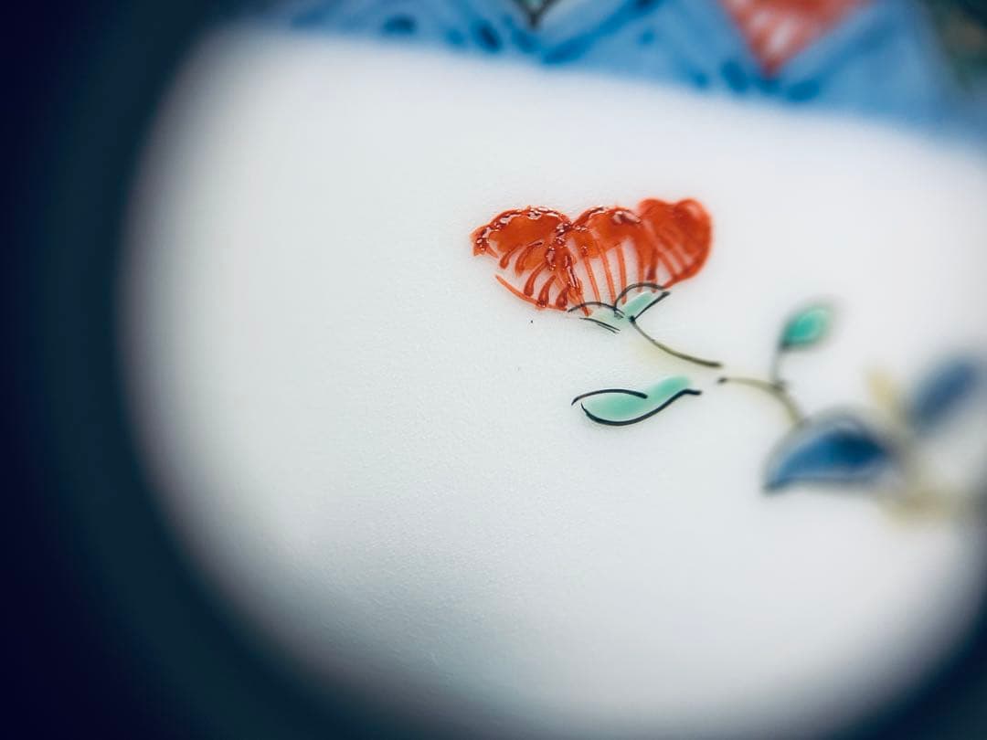 人間国宝　十三代　酒井田　柿右衛門　錦柘榴梅文酒器　3点セット