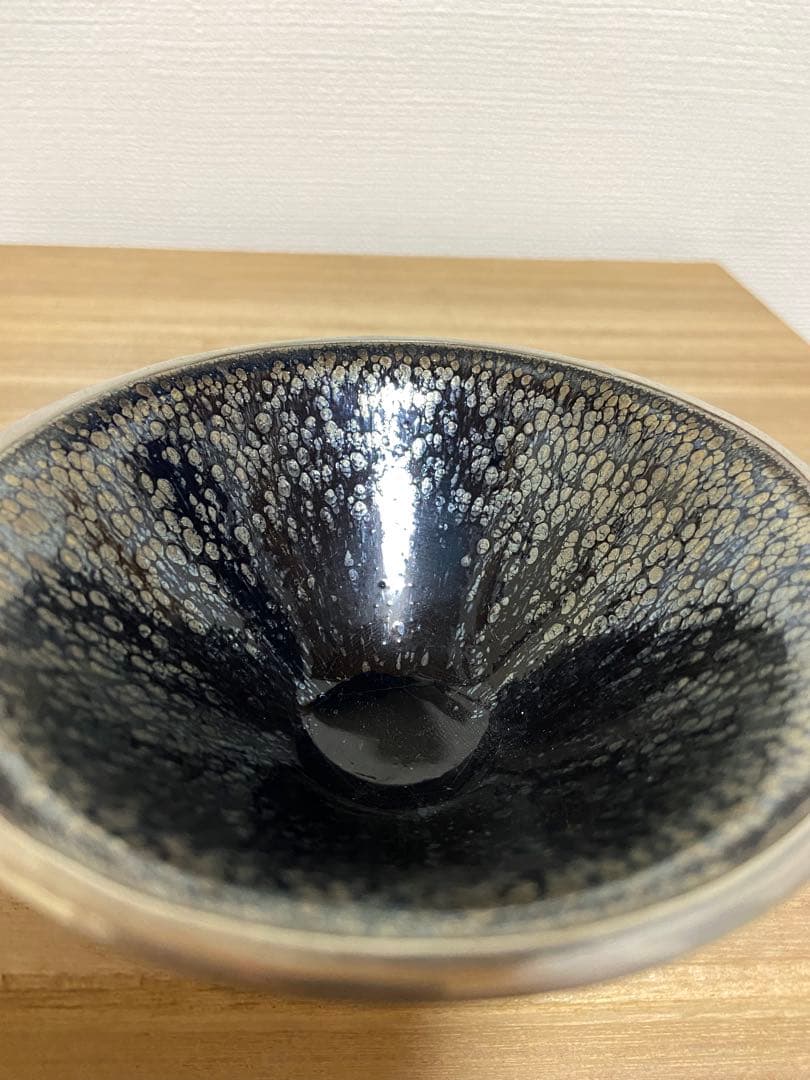 中国古美術 宋時代 油滴天目茶碗 箱付