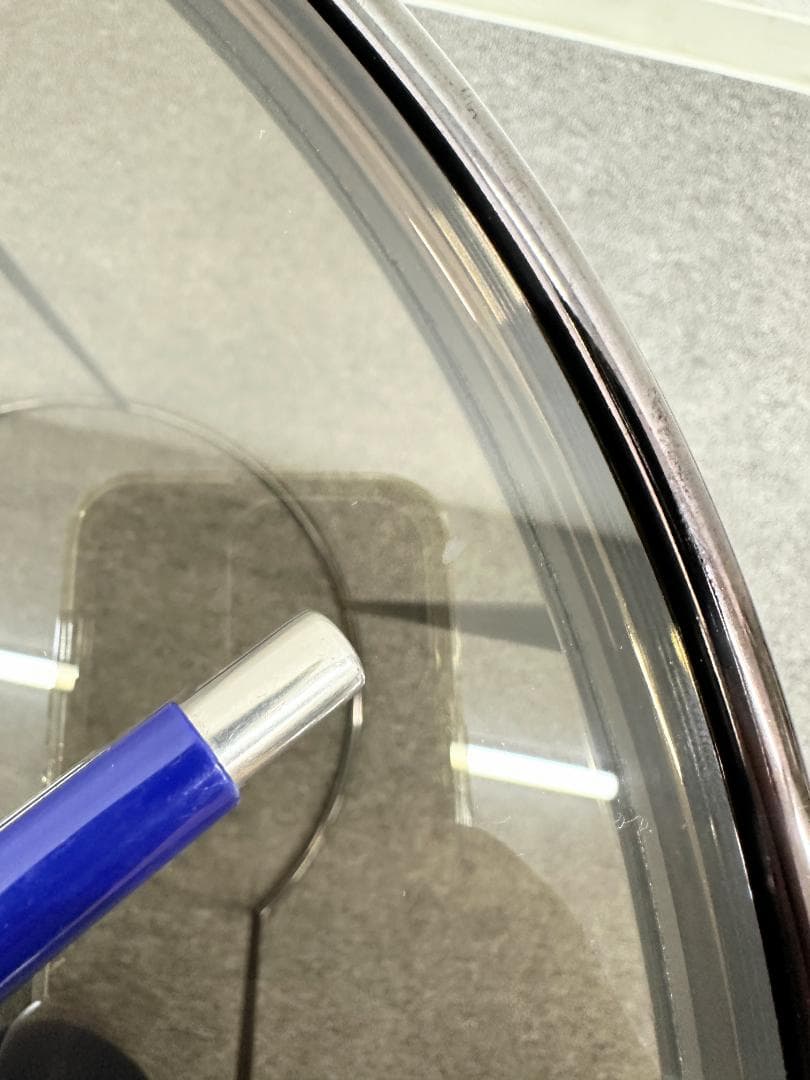 アルフレックス□CLIPS ラウンド サイドテーブル 直径40cm ガラス 黒