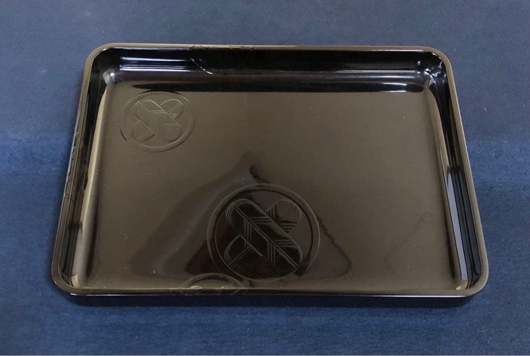 割引❗️《R》黒塗 小廣盆 紋 塗師 三木表悦 木製漆器 共箱 250905H3