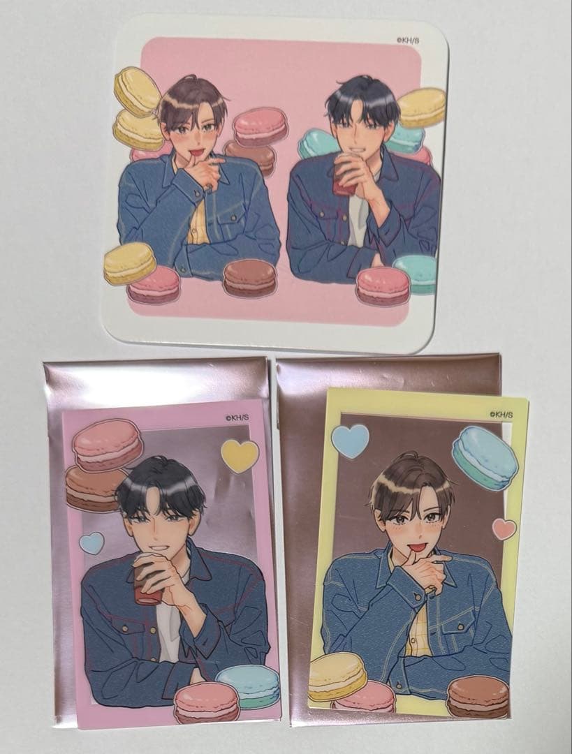 恋をするならひれ伏して emocafe ハルモト紺 クリアカード コースター