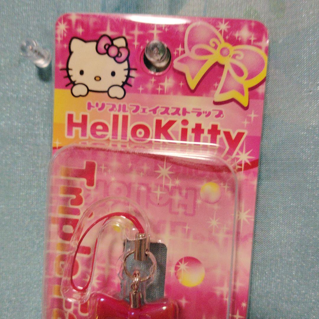 キティ トリプルフェイス　ストラップ　2005　ピンク　ラナ