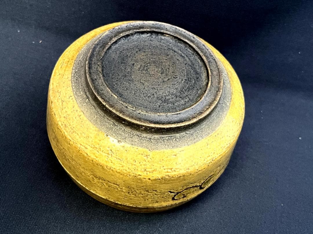 茶碗□古黄瀬戸 江戸期 コレクター所蔵品 瀬戸焼 古い抹茶碗 時代物