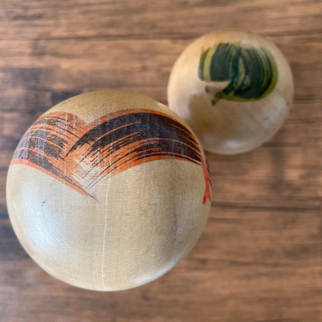 山中三平 こけし（8in / 21cm & 6in / 16cm） 美術品・アンティーク