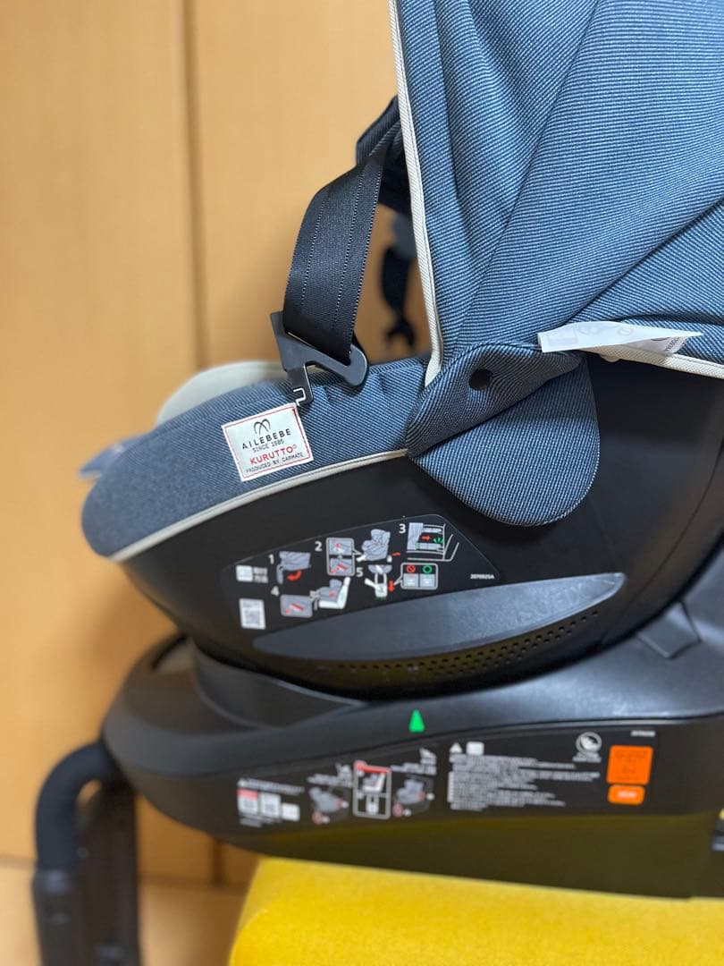 みょん。エールべべ　クルット6i プレミアム　デニムブルー　isofix