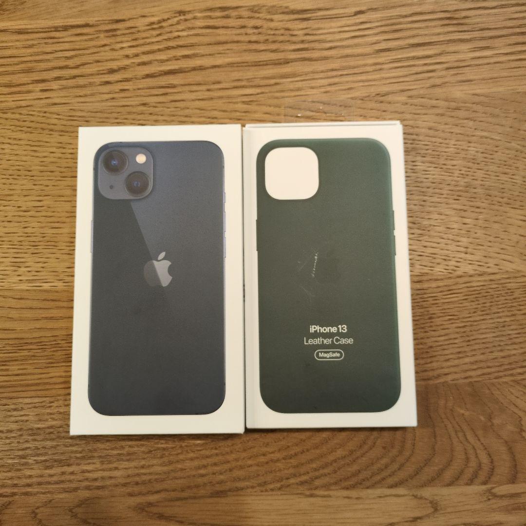 Apple iPhone 13 ミッドナイト ケース付き