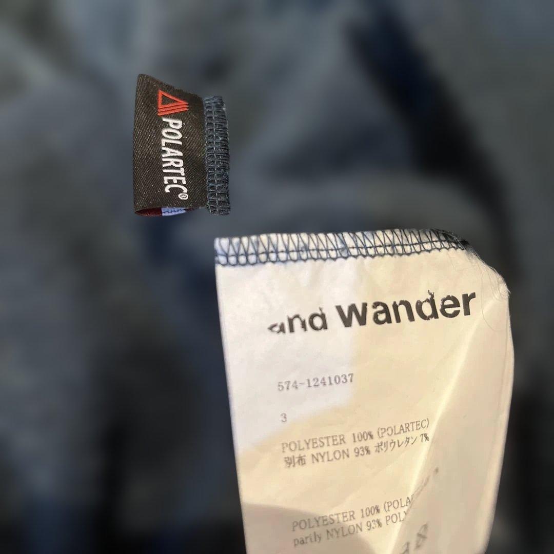 and wander alpha direct f/z hoodie グリーン