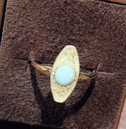 agete　ラリマー　k10リング