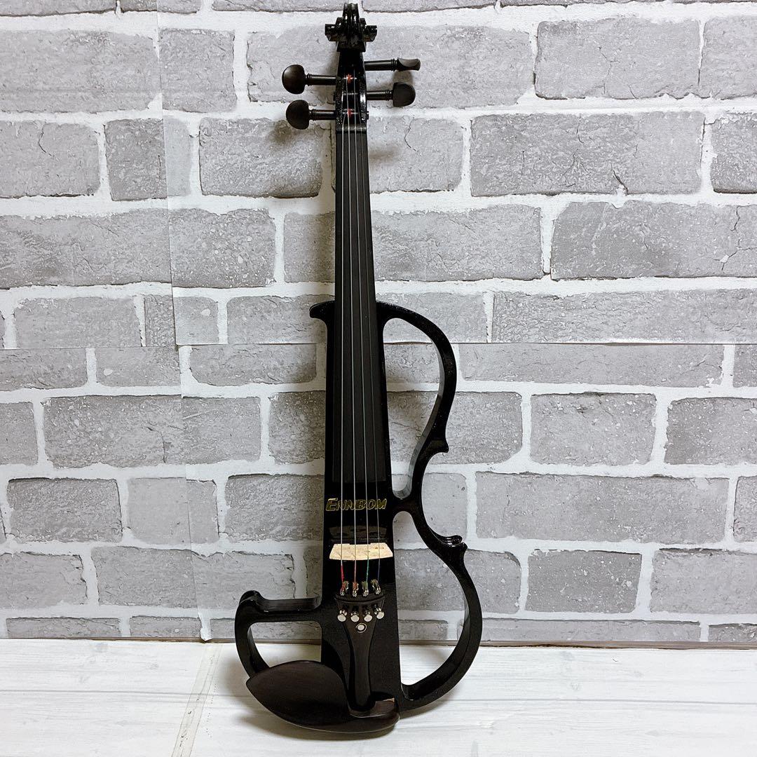 美品 ENNBOM サイレントバイオリン 4/4 ブラック 2WAYバック